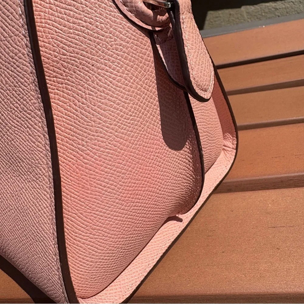 Coach Pink Blush Structured Leather Satchel
